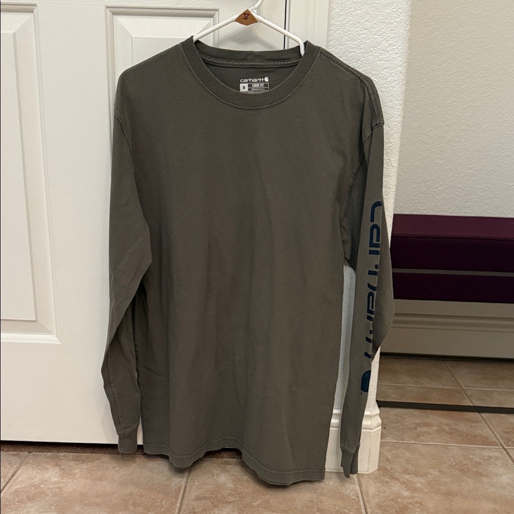 Carhartt Men's Long Sleeve Shirt in Olive Green